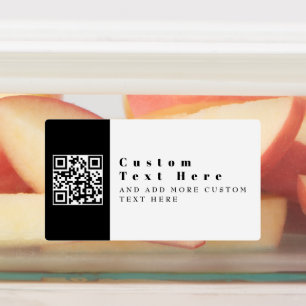 Vervang w/Uw eigen QR-code   Modern waterdicht Labels