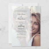 Vervangbare aangepaste foto bruiloft kaart (Voorkant)