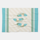 Vervangers op Cream, Blue en Green Theedoek (Horizontaal)