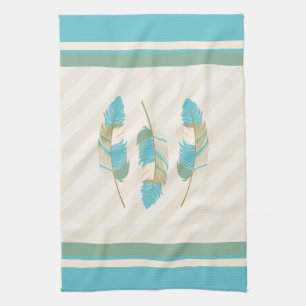 Vervangers op Cream, Blue en Green Theedoek