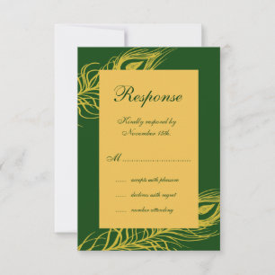 Vervangers op Emerald Green RSVP Kaartje