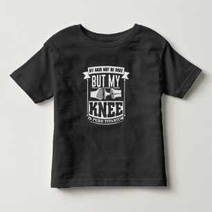 Vervanging van knieoperatie oude titaanknie kinder shirts