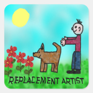 Vervangingsartiest Vierkante Sticker
