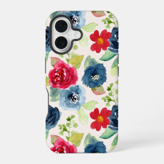Vervederde bloemen gedrukt iPhone 16 hoesje