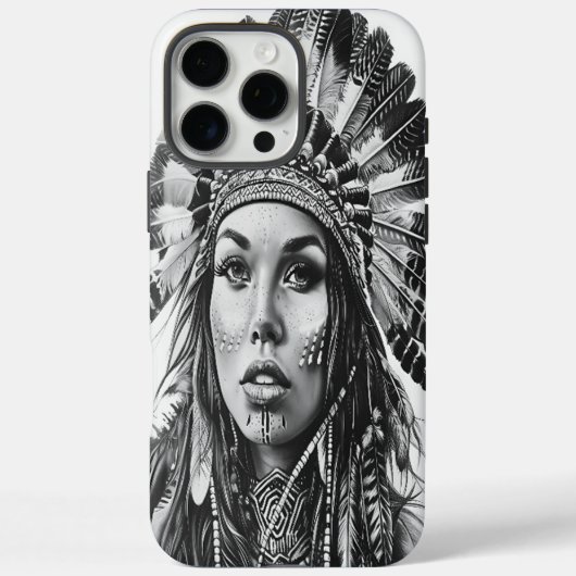 Vervederde Indiase krijger meisje Case-Mate iPhone Case (Achterkant)