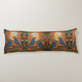 Vervederde Rust: Vogels Ontwerp Lichaamskussen (Achterkant)