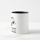 “Verveeld van saai te zijn” mok – Grappige panda-q (Midden)