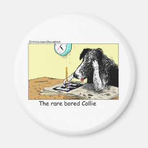 Verveelde Border Collie Grappige Cadeaus T-shirts Magneet