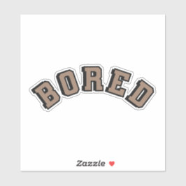 Verveelde bruine eenheidstekst sticker