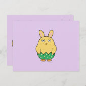 Verveelde Bunny Chick 02 Feestdagenkaart (Voorkant / Achterkant)