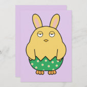 Verveelde Bunny Chick 02 Kaart (Voorkant / Achterkant)