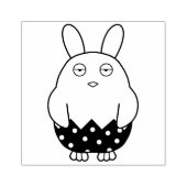Verveelde Bunny Chick 02 Rubberstempel (Afrduk)