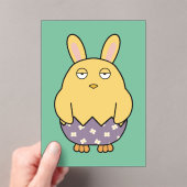 Verveelde Bunny Chick 03 Acryl Uitnodigingen (Insitu (Draagbaar))