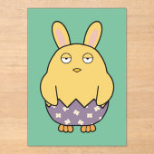 Verveelde Bunny Chick 03 Acryl Uitnodigingen (Voorkant)