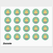 Verveelde Bunny Chick 03 Ronde Sticker (Vel)