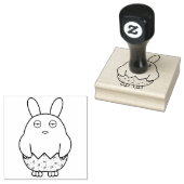 Verveelde konijnenchick rubberstempel (Gestempeld)