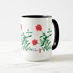 Verveine rouge avec la tasse intérieure de noir