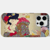 VERVELEND, JAPANSE VROUW MET WITTE KAT Case-Mate iPhone CASE (Achterkant (horizontaal))