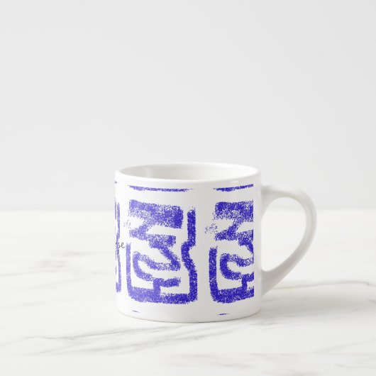 verven abstract Thunder_Cove blauw elke kleur Espresso Kop (Rechts)