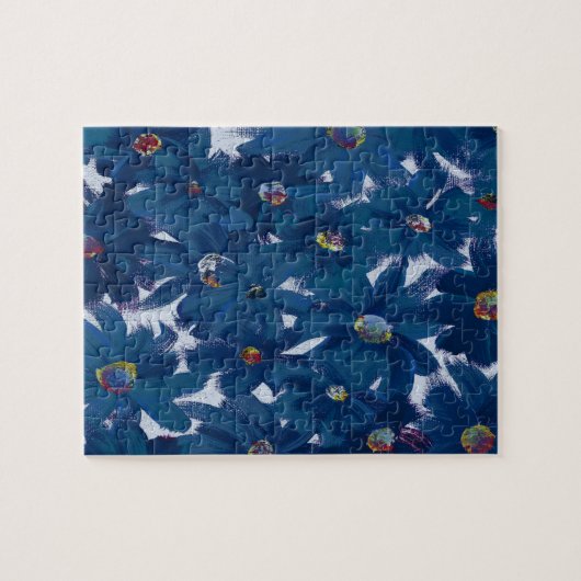 Verven bloemen om het even welke kleur legpuzzel (Horizontaal)