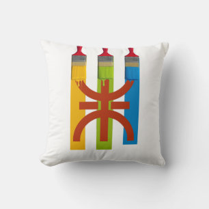 Verven borstel verf de Amazigh vlag Kussen