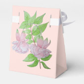 verven van bladeren en roze bloemen bedankdoosjes (Achterkant)