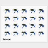 Verven van gifkikker ronde sticker (Vel)