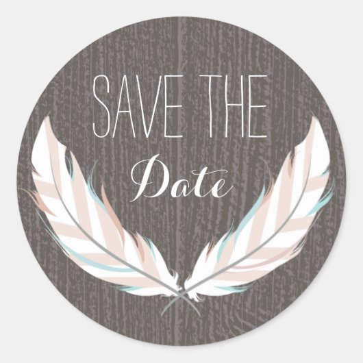 Ververen + Barn Wood sparen de Datum Sticker (Voorkant)