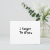 Ververgeten om te wissen briefkaart (Staand voorkant)