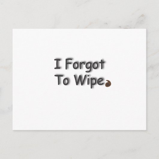 Ververgeten om te wissen briefkaart (Voorkant)