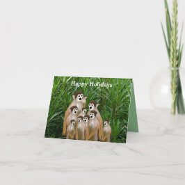 Vervet Family Holiday-fotokaarten Feestdagen Kaart