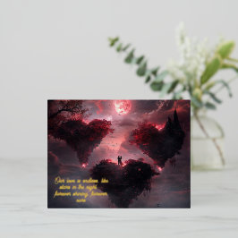 Vervlochten geliefden folie feestdagen briefkaart