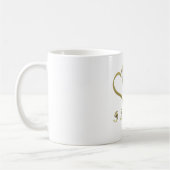 Vervlochten Gouden Hartjes ik Hou van Jou Koffiemok (Links)