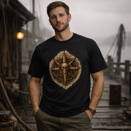 Vervloekt Kompas Sigil Piraat T-shirt