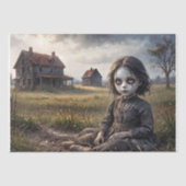 Vervloekt meisje in een verlaten tuin tissuepapier (Voorkant)