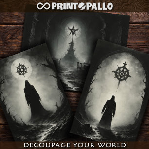 Vervloekte altaren en zwarte magie adepten inpakpapier vel