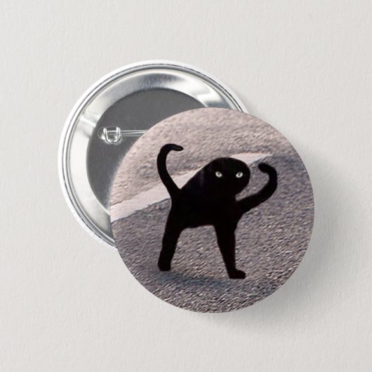 Vervloekte Cat Meme Pin Button (Voorkant /achterkant)