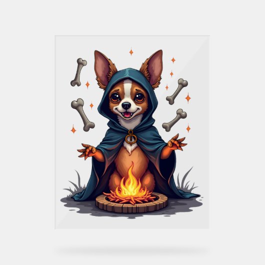 Vervloekte Chihuahua Ritual Dog Acryl Bord (Voorkant)