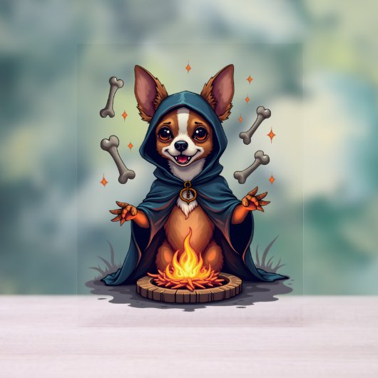 Vervloekte Chihuahua Ritual Dog Acryl Bord (Neutraal)