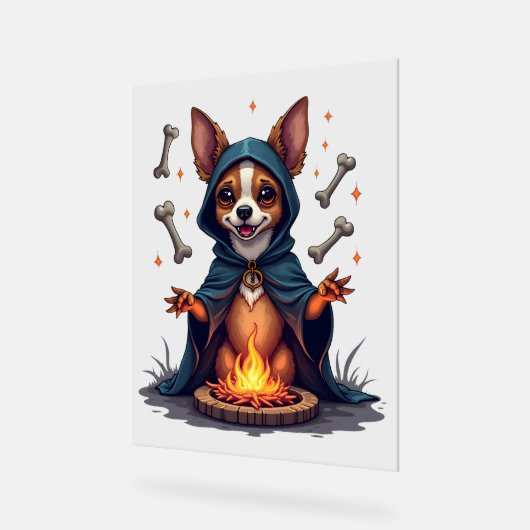 Vervloekte Chihuahua Ritual Dog Acryl Bord (Hoek)