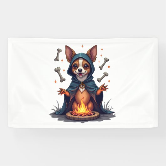Vervloekte Chihuahua Ritual Dog Spandoek (Horizontaal)