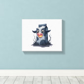 Vervloekte melk karton Koe Canvas Afdruk (Insitu (Houten vloer))