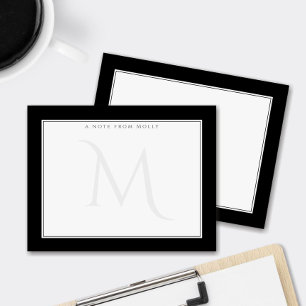 Vervlogen Monogram Chic Persoonlijk Professioneel Notitiekaartje