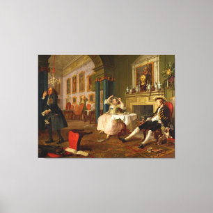 Vervoer A-la-Mode: 2, The Tête à Tête (c1743) Canvas Afdruk