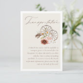 Vervoer Bloemen Western Wagon Wheels Bruiloft Informatiekaartje (Staand voorkant)