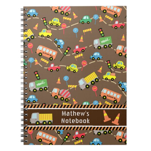 Vervoer Brown.  Notitieboek (Voorkant)