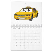 Vervoer cartoon illustratie kalender (Mar 2026)