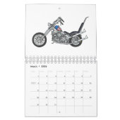 Vervoer cartoon illustratie kalender (Mar 2026)