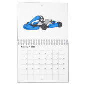 Vervoer cartoon illustratie kalender (Feb 2026)