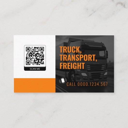 Vervoer en logistiek | Visitekaartje vrachtwagen (Achterkant)